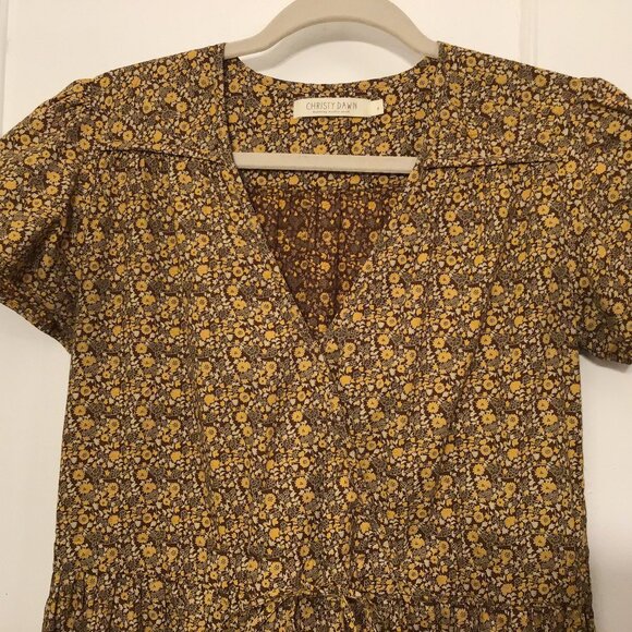 Christy Dawn The Dawn Dress Gold Floral - Picture 3 of 5